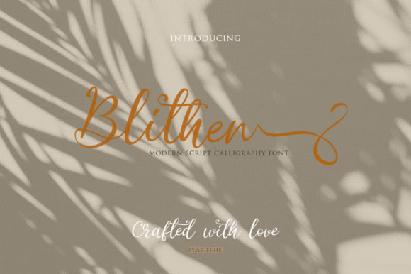 Blithen: A Romantic Script Font for Elegant Publishing