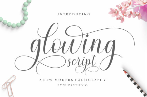 Bring Elegance to Your Handmade Creations with Glowing Font